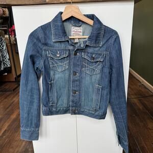 Aeropostale Denim Jean Jacket‎ Button Closer Retro Small Country